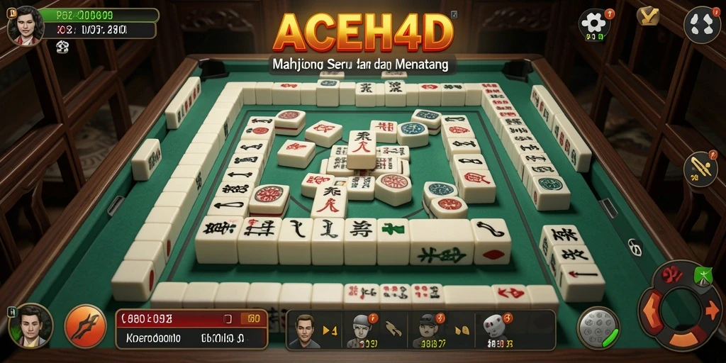 Tampilan gameplay Mahjong dalam ACEH4D yang menawan dan interaktif.