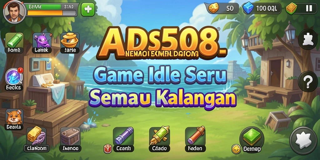 Tampilan gameplay seru dari ADS508 yang penuh warna.