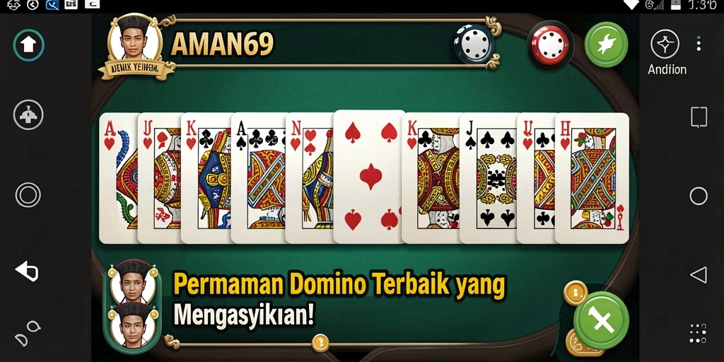 Tampilan gameplay Domino yang seru dan interaktif.