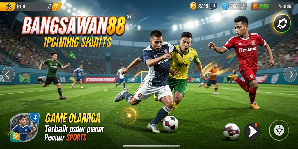 Tangkapan layar gameplay BANGSAWAN88 menampilkan aksi olahraga yang seru.