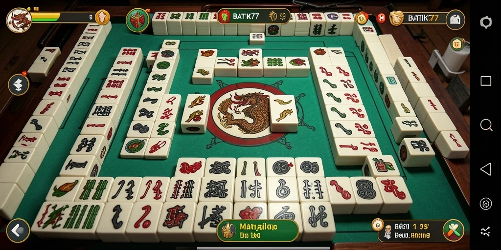 Tampilan screenshot utama BATIK77 menampilkan gameplay Mahjong yang seru.
