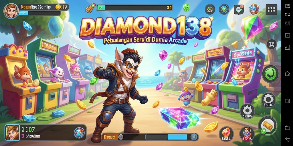 Screenshot permainan DIAMOND138 dengan aksi penuh keseruan di level Arcade.