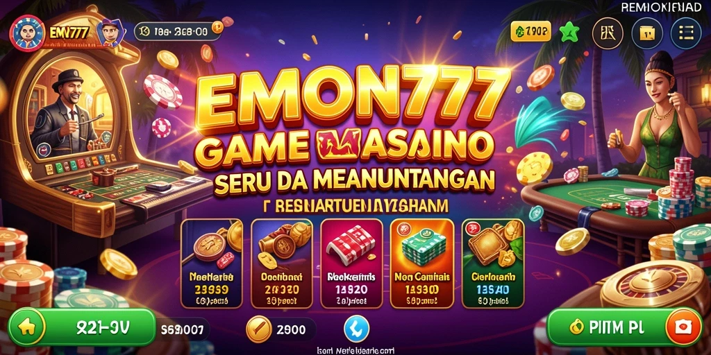 Screenshot EMON777 menampilkan gameplay Kasino yang menarik dan interaktif.