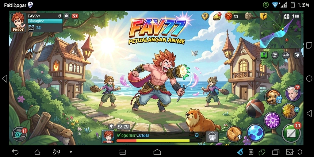 Tampilan gameplay seru dengan karakter Anime yang menawan.
