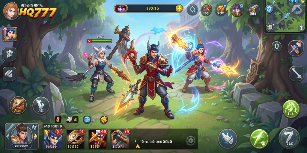 Tampilan gameplay dari HQ777 dengan aksi pertempuran yang intens.