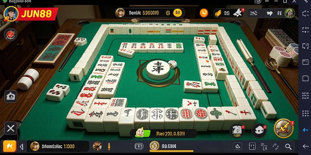 Tampilan gameplay Mahjong yang menarik di JUN88.