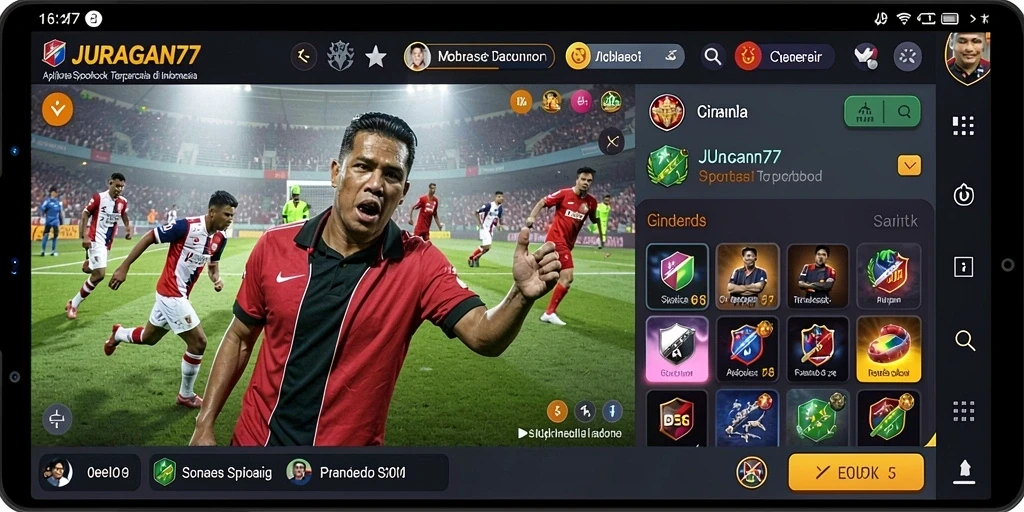 Tampilan gameplay JURAGAN77 saat taruhan olahraga berlangsung.