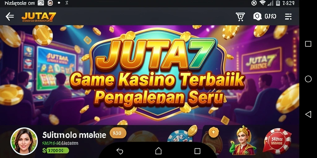 Tangkapan layar JUTA7 dengan gameplay kasino yang mengasyikkan.