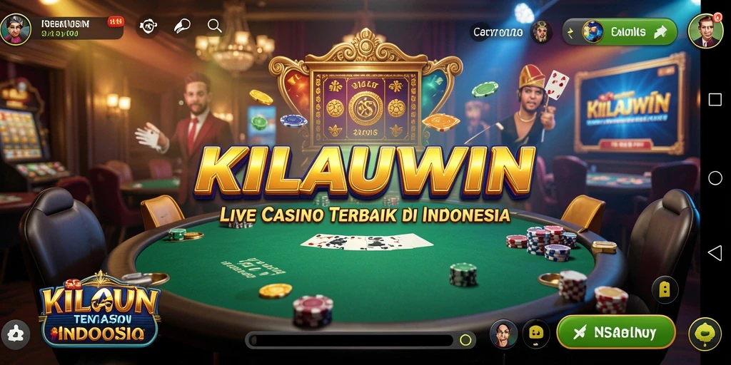 Tampilan menawan permainan Live Casino KILAUWIN dengan dealer langsung.
