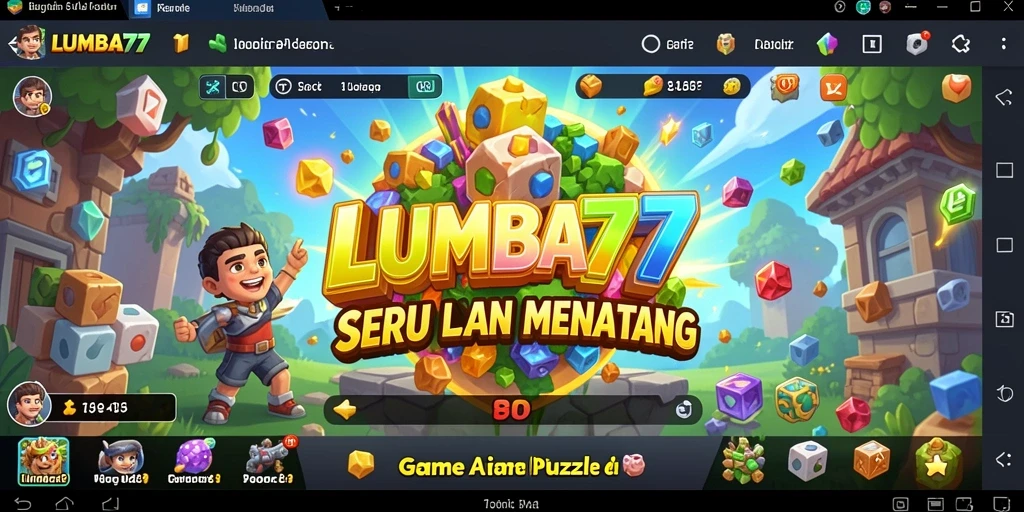 Tampilan utama gameplay LUMBA77 yang menampilkan tantangan puzzle.