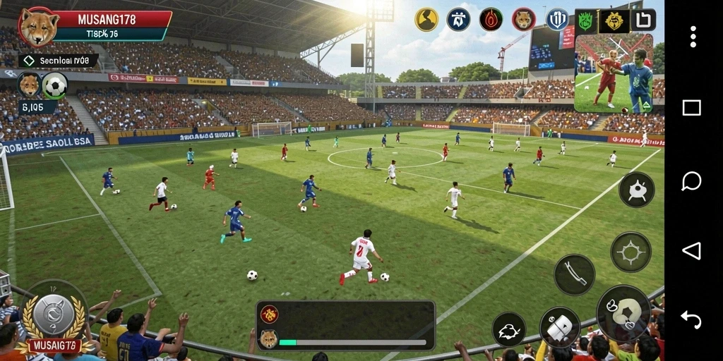 Tampilan gameplay seru dalam MUSANG178 dengan pemain berkualitas.
