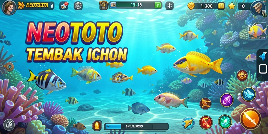 Tampilan imersif dari gameplay Tembak Ikan NEOTOTO yang seru.