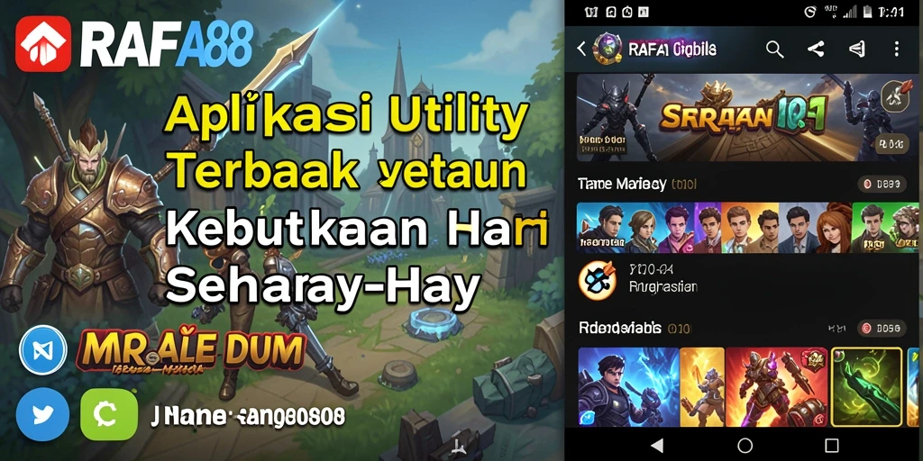 Tampilan utama RAFA88 dengan fitur-fitur Utility yang praktis.