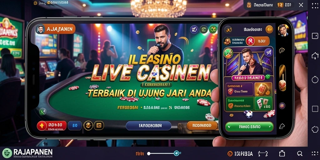 Screenshot RAJAPANEN yang memperlihatkan aksi permainan Live Casino yang mendebarkan.