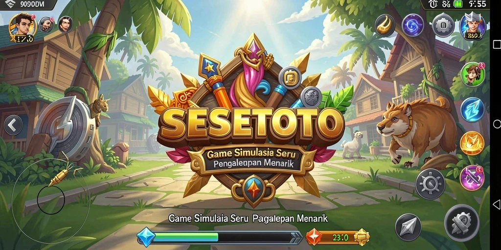 Screenshot SESETOTO menunjukkan gameplay seru dengan karakter yang berinteraksi secara dinamis.