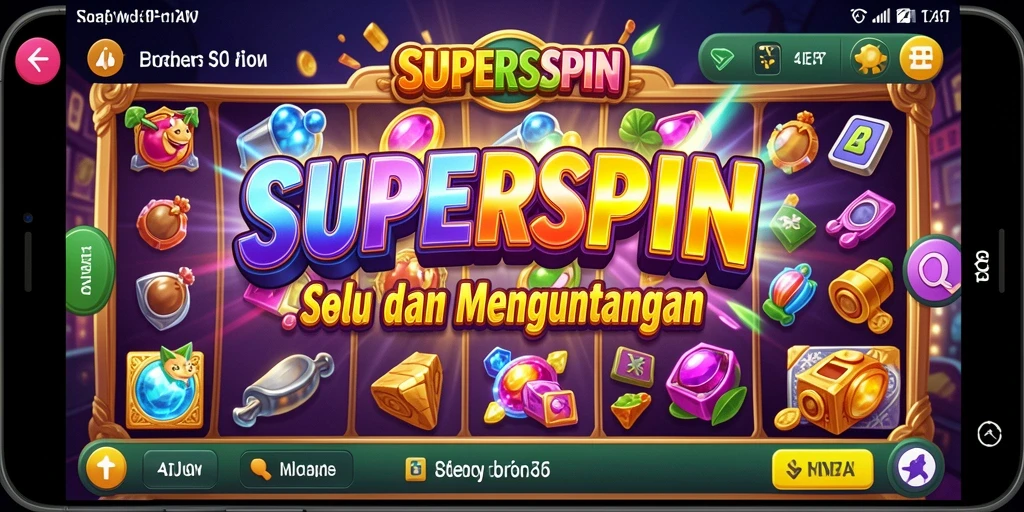 Tampilan menarik dari gameplay Slot di SUPERSPIN.