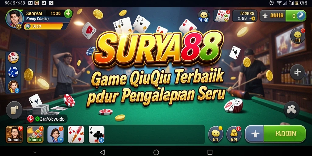 Screenshot memperlihatkan gameplay seru dalam permainan QiuQiu.