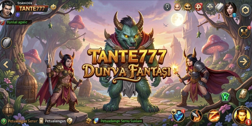 Screenshot menampilkan aksi gameplay seru TANTE777 di dunia petualangan.