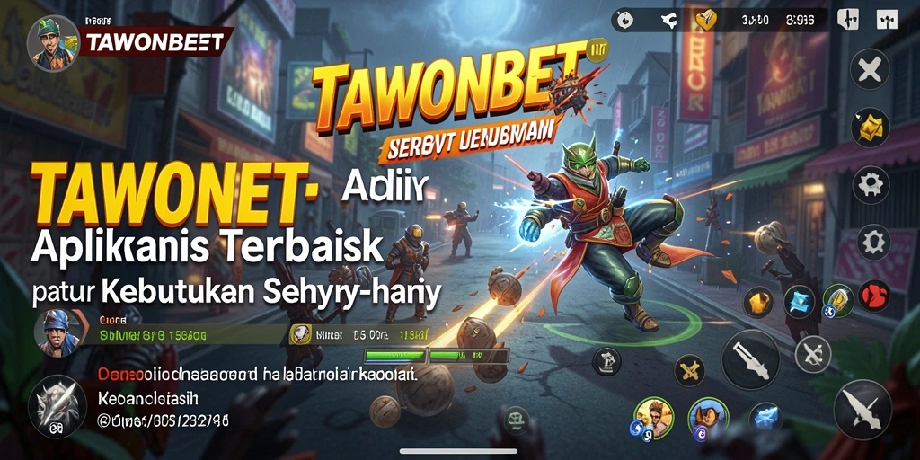Tampilan antarmuka TAWONBET yang sederhana dan modern.