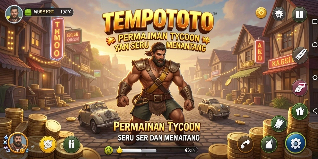 Gameplay menarik dari TEMPOTOTO memperlihatkan manajemen bisnis yang dinamis.