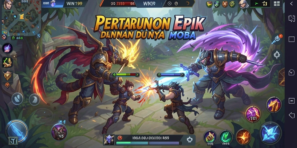 Tampilan menarik gameplay pertempuran di WIN199.