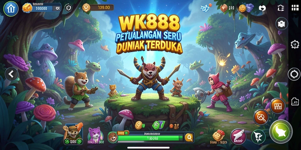 Tangkapan layar menunjukkan aksi seru dalam petualangan di WK888.