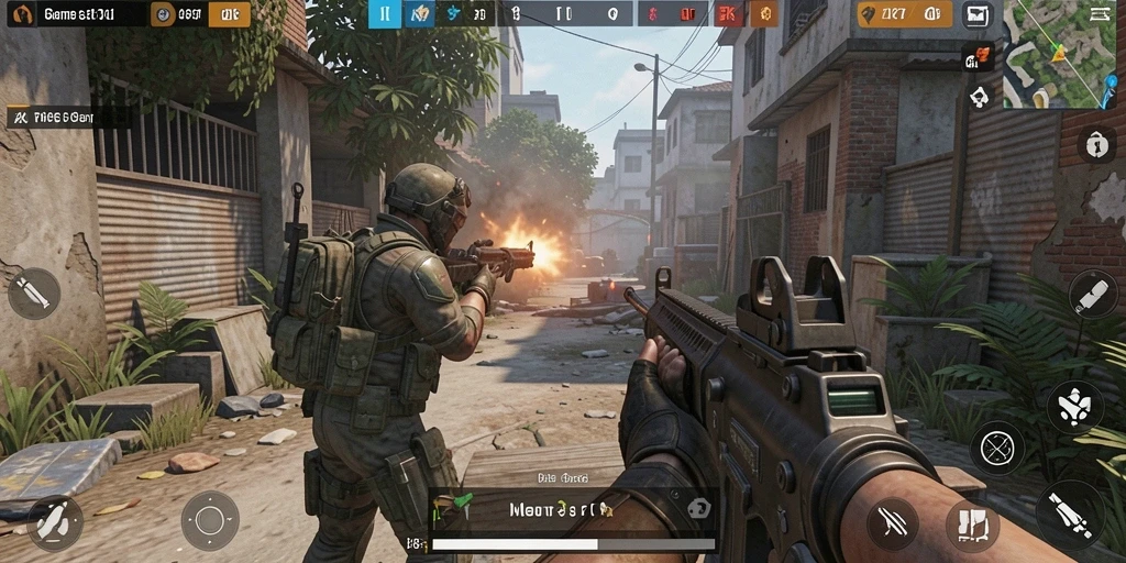 Tampilan gameplay ZK7 dengan pertempuran seru dan grafis yang menakjubkan.
